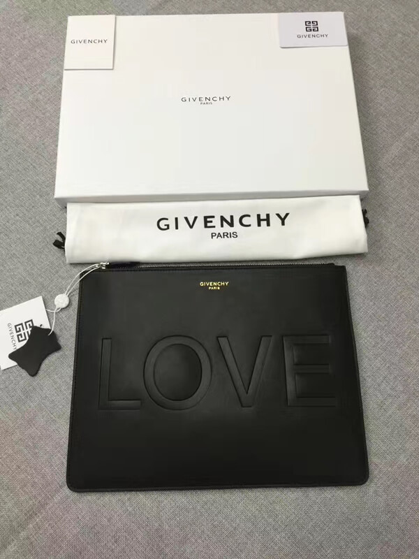 SS17 GIVENCHY ジバンシィスーパーコピー LOVE スターエンボス レザー クラッチ バッグ